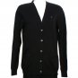 POLO RALPH LAUREN Black Cotton Merino V-Neck Signature Pony Cardigan S NEW