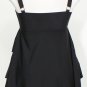 SWIM SOLUTIONS Black Tiered Ruffle Swimdress Swimsuit 22W Tummy Control NEW