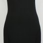 ST. JOHN Black Crystal Stud Trim Scoop Neck Wool Blend Sheath Knit Dress 6 NEW