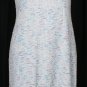 ST. JOHN White Lavender Blue Tweed Boucle Wool Blend Knit Dress Suit 6 NEW