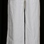 RALPH LAUREN White Linen Drawstring Straight Leg Pants 14W NEW