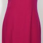 ST. JOHN Berry Boucle One Shoulder Evening Wool Blend Sheath Dress 10 Red NEW