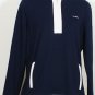 RALPH LAUREN Blue White Stretch Cotton Blend Half Zip Hoodie Logo Top XL NEW