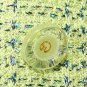 ST. JOHN Lime Green Blue Tweed Fringe Boucle Knit Wool Blend Jacket 6 NEW