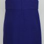 ST. JOHN Peacock Crinkle Wool Blend Boucle Knit Banded Waist Dress 4 Purple NEW