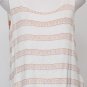 ST. JOHN Ivory Cream Deep Orange Sleeveless Rayon Wool Shell Top P XS NEW