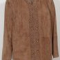 DANA BUCHMAN Teak Brown Suede Bead Jacket 20 20W