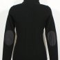 NWT EILEEN FISHER Black Merino Wool Knit Parka Trim Jacket XS
