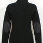 NWT EILEEN FISHER Black Merino Wool Knit Parka Trim Jacket XS