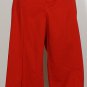 RALPH LAUREN Red Stretch Cotton Twill Zip Pocket Cropped Pants 14 Golf NEW
