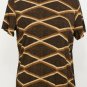 RALPH LAUREN Brown Stretch Viscose Jersey Diamond Turtleneck Neck Top 1X NEW