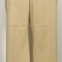 NWT RALPH LAUREN Tan Stretch Cotton Pants 14W Slimming Fit Logo Tab