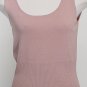ST. JOHN Mauve Ribbed Hem Wool Blend Sleeveless Shell Tank Top L Purple NEW