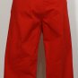 RALPH LAUREN Red Stretch Cotton Twill Zip Pocket Cropped Pants 12 Golf NEW