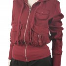 XCVI NEW Red Zippered Jacket Size XSP $88
