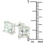 NEW White Gold 925 Sterling Silver  CZ Stud Earrings