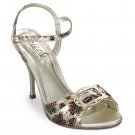 Panama Gold Snakeskin Print High Heel Shoes