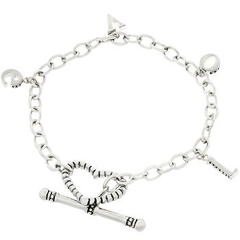 NEW White Gold Silver Tone LOVE Charm Bracelet