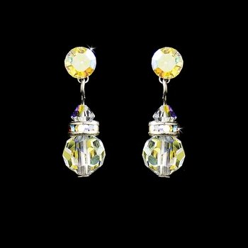 AB Swarovski Crystal Bridal Earrings