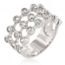 Designer Rhodium CZ Ring