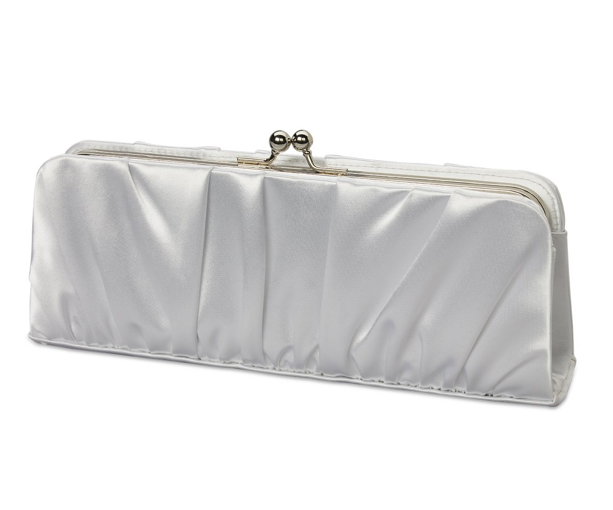 White Satin Shoulder Chain Bridal Evening Handbag