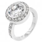 NEW White Gold Silver Clear CZ Engagement Ring