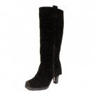 NEW Black Suede Tall Spat Womens Boots Shoes