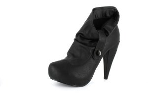 NEW Black Platform Womens Snap Tap Boots Shoes