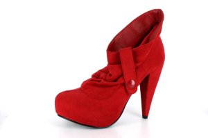NEW Red Suede Platform Womens Snap Tap Boots Shoes