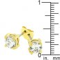 NEW 14k Gold 925 Sterling Silve r5mm Stud Earrings