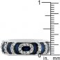 NEW White Gold Silver Navy Blue Enamel Stacker Ring
