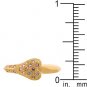 NEW 14k Rose Gold Pink Ice CZ Heart Shape Ring