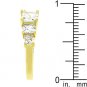 NEW 14k Gold Princess Cut 5 Stone CZ Ring