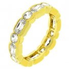 New 14k Gold Round Cut CZ Eternity Ring