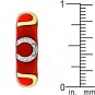 NEW 14K White Gold Bond Red Enamel Stacker Ring