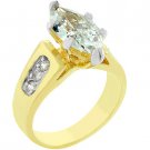 NEW Victorian Gold Tone 4 Carat Marquise Ring