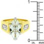 NEW Victorian Gold Tone 4 Carat Marquise Ring