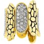 NEW 14K Gold Silver Black Antique Clear CZ  Ring