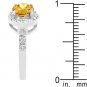 NEW White Gold Champagne CZ Fashion Ring