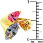 NEW 14K Gold Mulit Color Pear Shape CZ Ring