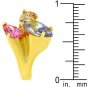 NEW 14K Gold Mulit Color Pear Shape CZ Ring