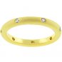 NEW 14K Gold Matte CZ Wedding Band Ring