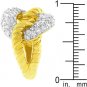 NEW 14K Gold "O" Lasso CZ Rope Ring
