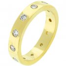 NEW 14K Gold Eternity Cubic Zirconia Band Ring
