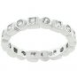 NEW White Gold Silver CZ Princess Eternity Ring