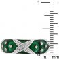 NEW White Gold Silver Forest Green Stacker Ring
