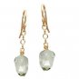 Calico Juno 14k Gold Green Amethyst Dangle Earrings