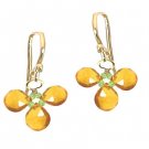 Calico Juno 14k Gold Flower Citrine Earrings
