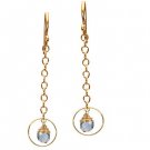 Calico Juno 14k Gold Blue Topaz Dangle Earrings