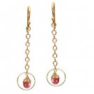 Calico Juno 925 Sterling Silver Pink Ruby Earrings